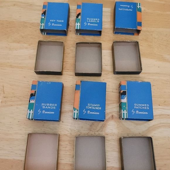 Vintage 40s 50s Dennisons mini bookshelf desk supplies - Picture 10 of 14